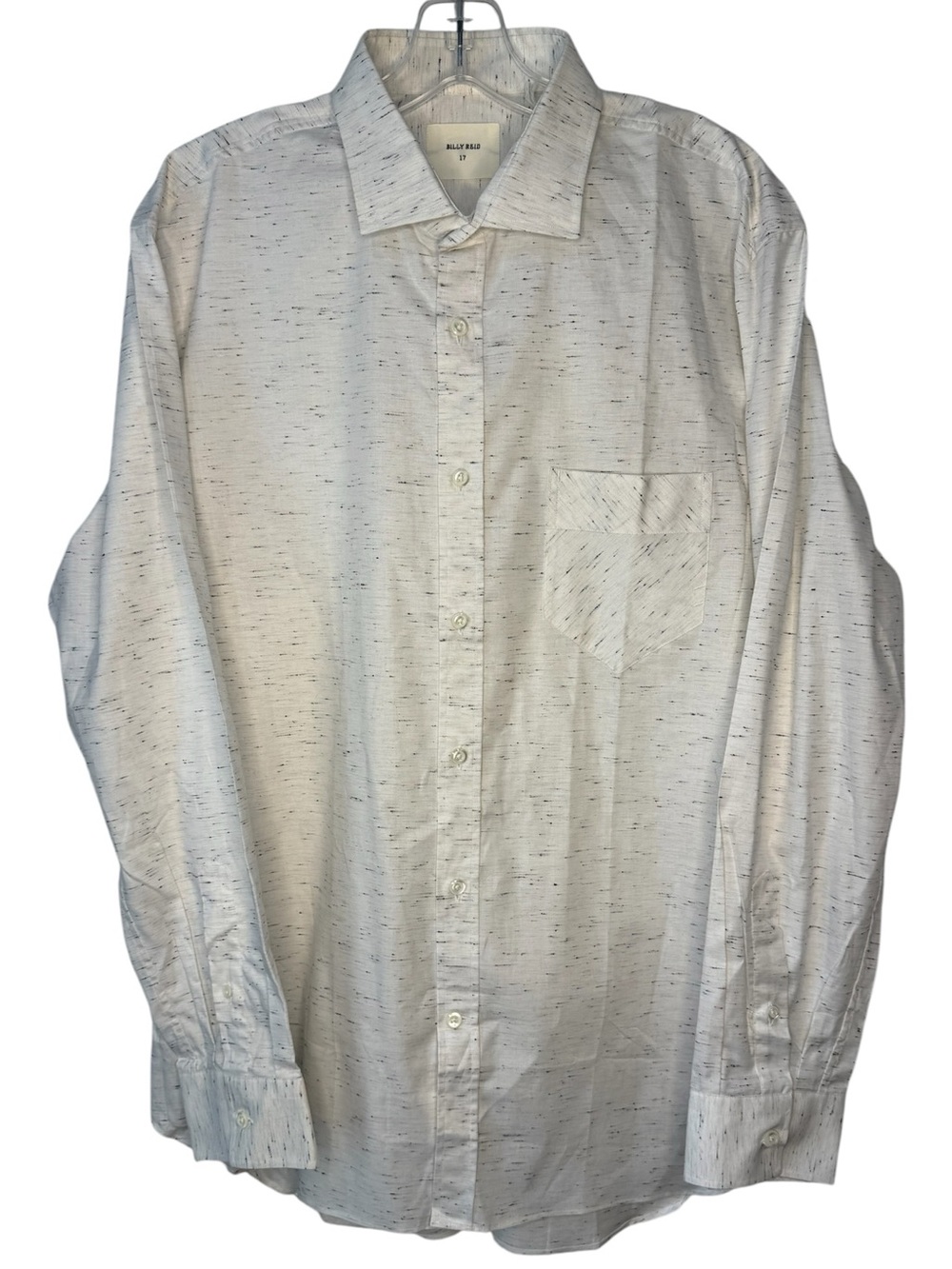 Billy Reid NWT Men's White Speckled Button-Down Shirt size 17